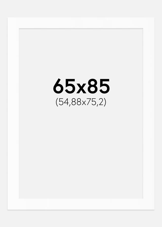 Паспарту Бял Стандарт (Бяло Ядро) 65x85 cm (54,88x75,2)