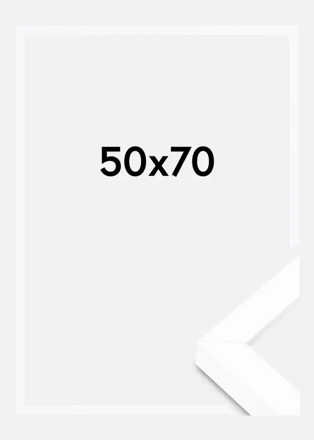 BGA Дълбока рамка Акрилно стъкло бяло 50x70 cm