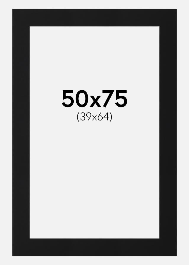 Паспарту Черен Стандарт (Бяло Ядро) 50x75 cm (39x64)