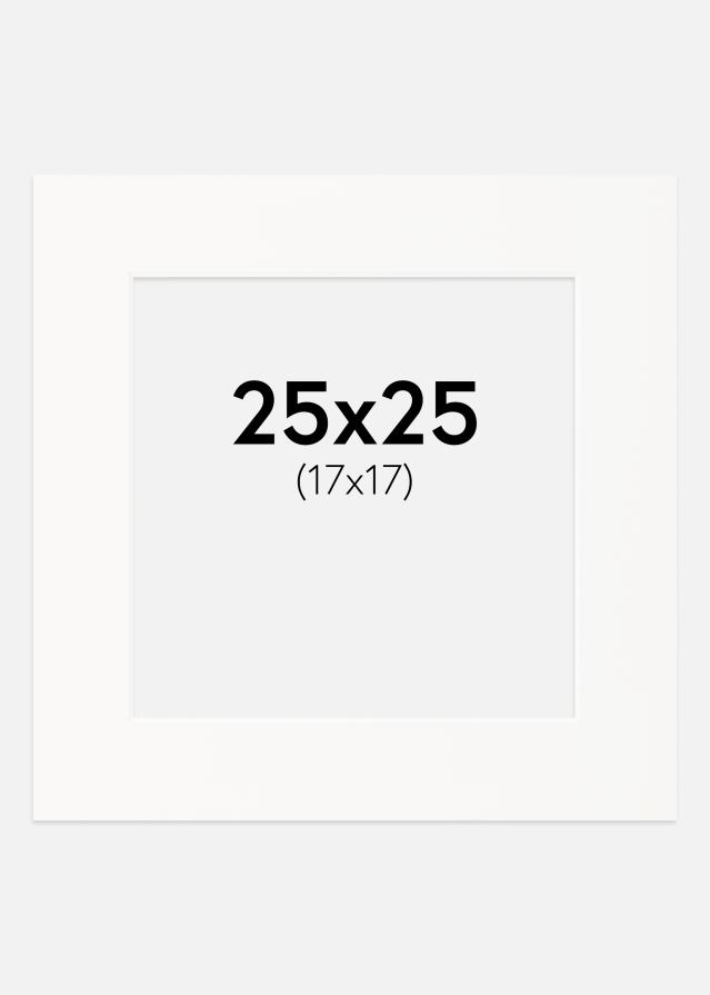 Паспарту Мръсно бяло Бяло ядро 25x25 cm (17x17)