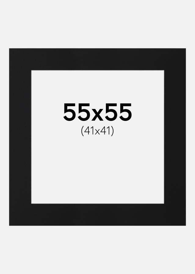 Паспарту Черен Стандарт (Бяло Ядро) 55x55 cm (41x41)