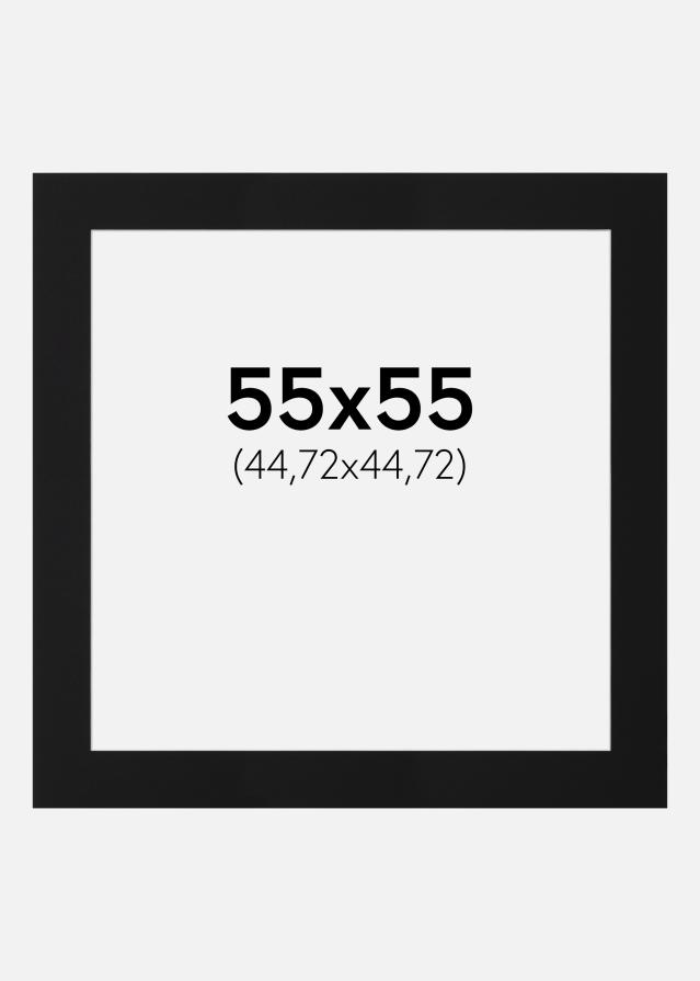 Паспарту Черен Стандарт (Бяло Ядро) 55x55 cm (44,72x44,72)