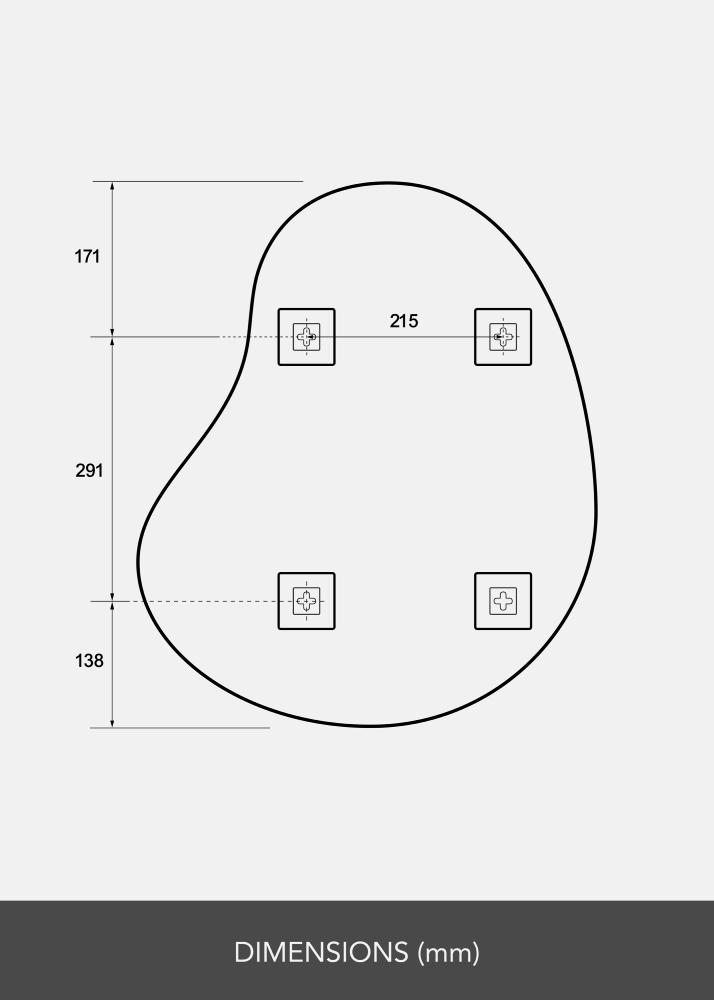 Огледало Cashew 50x60 cm