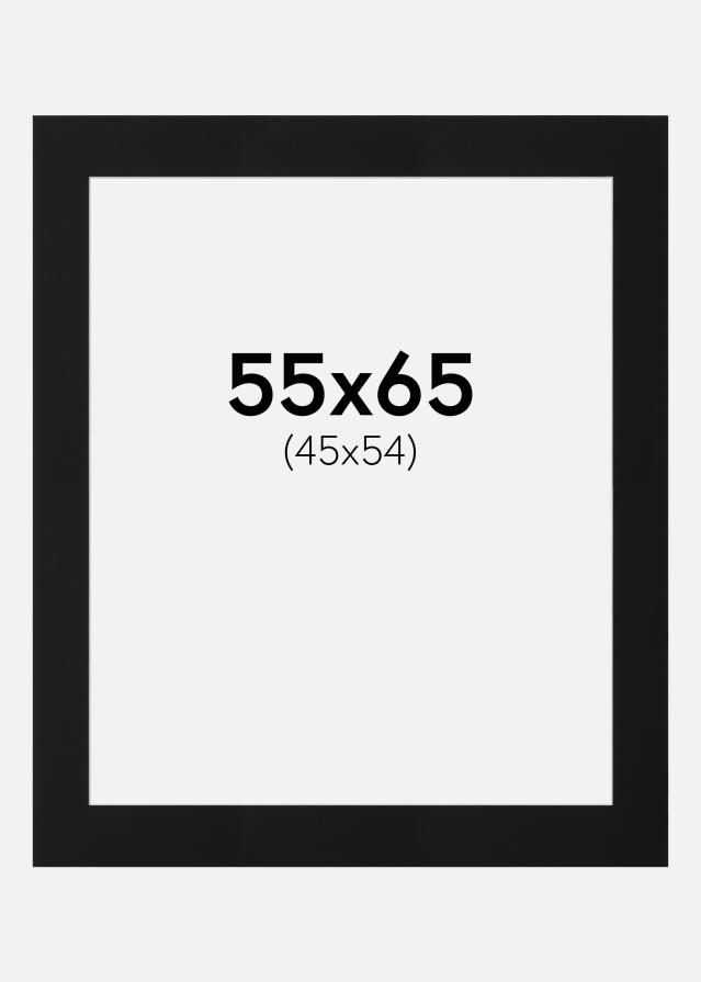 Паспарту Черен Стандарт (Бяло Ядро) 55x65 cm (45x54)