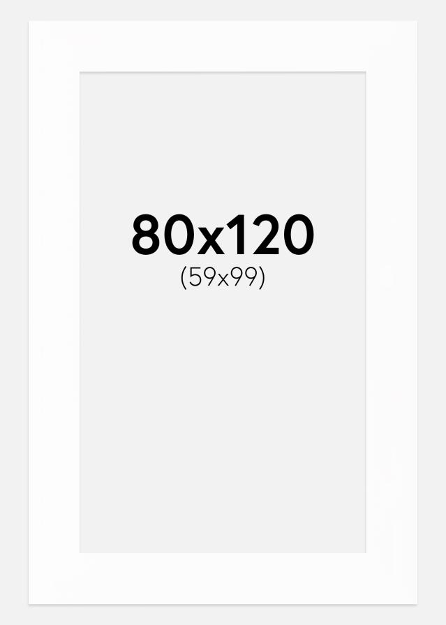 Паспарту бяло Бяло ядро 80x120 cm (59x99)
