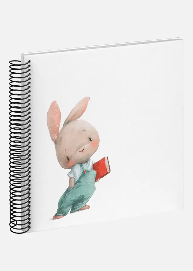 Bunny Nosey Албум със спирала бяло - 24x24 cm (40 Бели Страници / 20 листа)