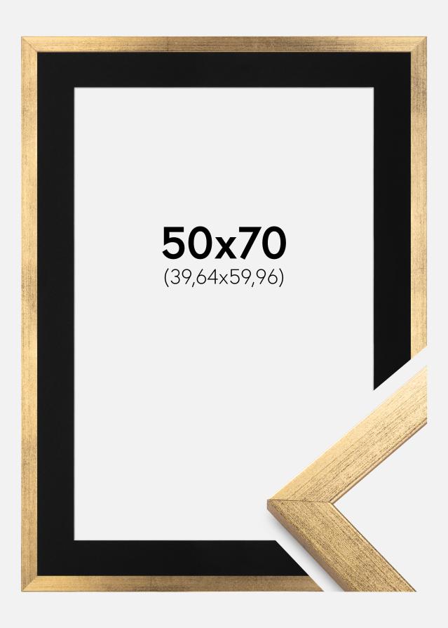 Рамка Стилен Златно 50x70 cm - Паспарту Черно 16x24 inches