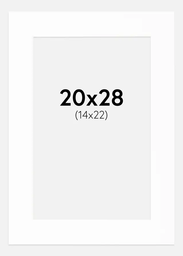 Паспарту Canson бяло Бяло ядро 20x28 cm (14x22)