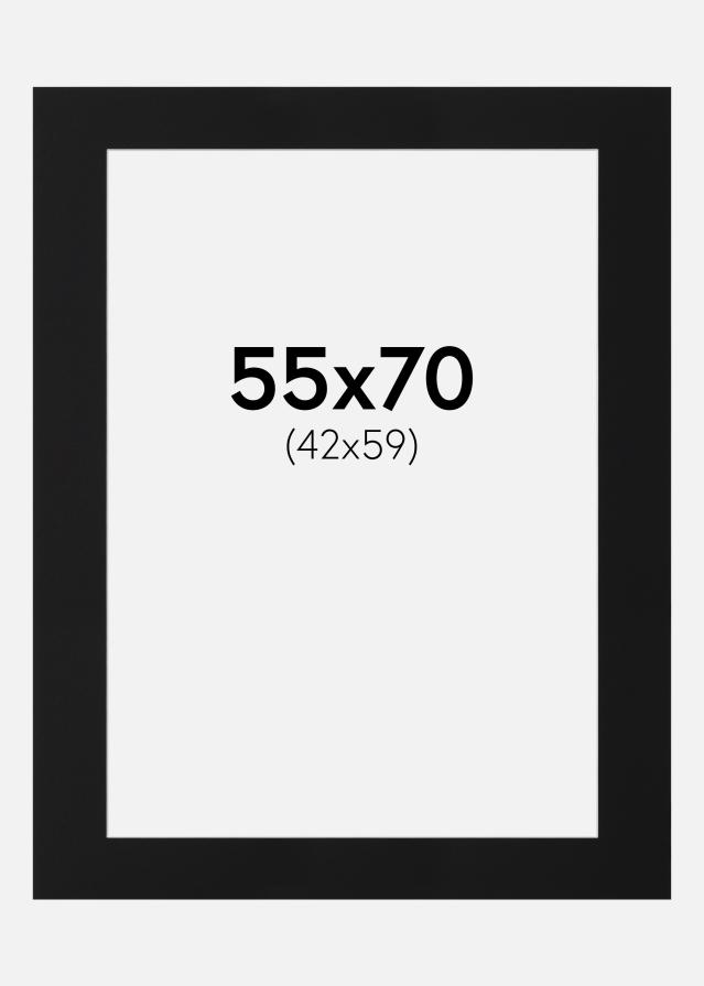 Паспарту Черен Стандарт (Бяло Ядро) 55x70 cm (42x59)