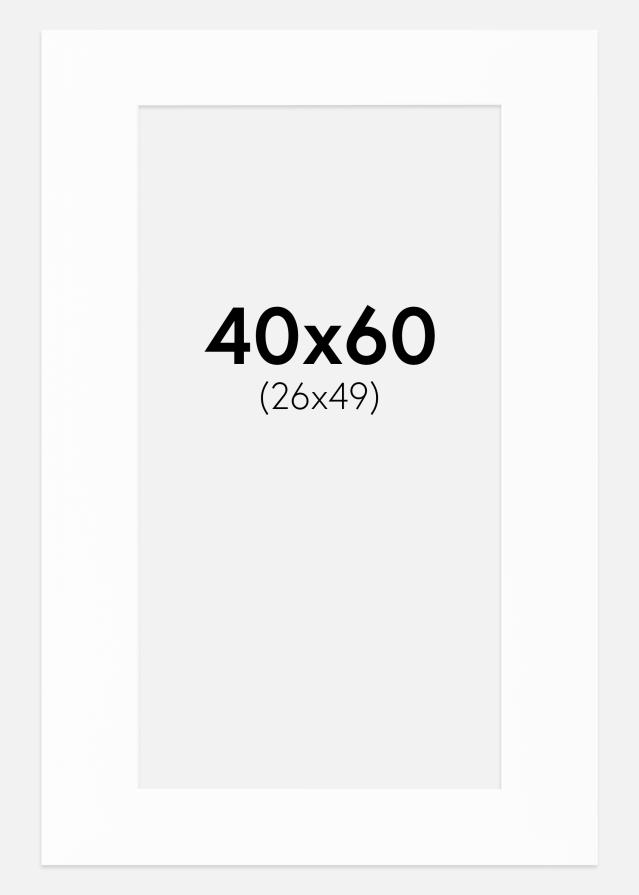 Паспарту бяло Бяло ядро 40x60 cm (24x49)