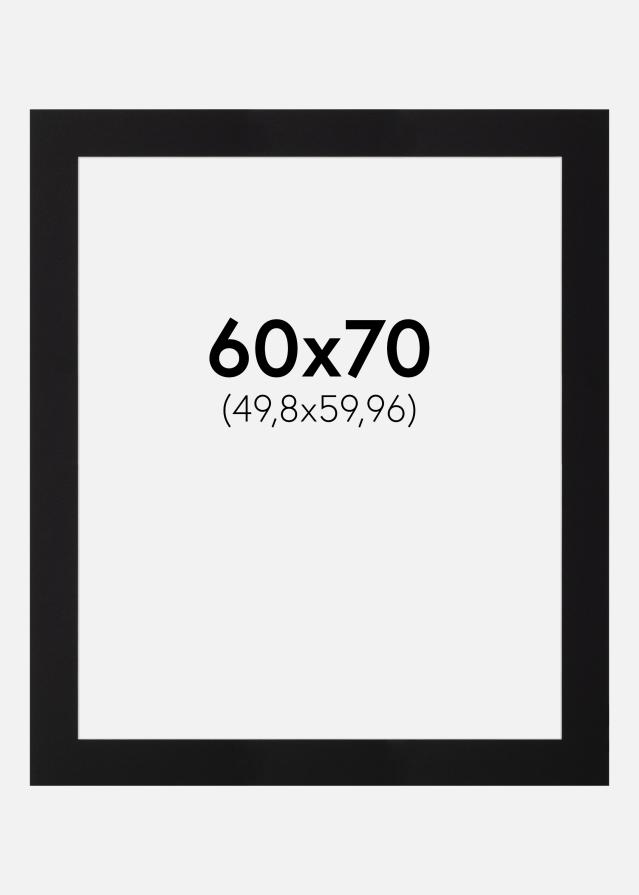 Паспарту Черно Стандартен Бяло ядро 60x70 cm (49,8x59,9)
