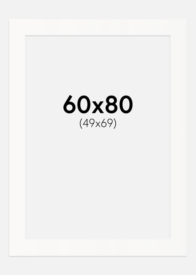 Паспарту Мръсно бяло Бяло ядро 60x80 cm (49x69)