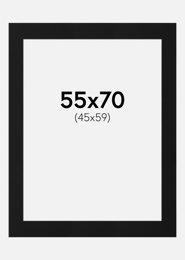 Паспарту Черен Стандарт (Бяло Ядро) 55x70 cm (45x59)