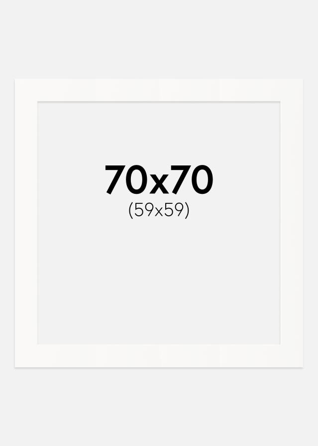 Паспарту Мръсно бяло Бяло ядро 70x70 cm (59x59)