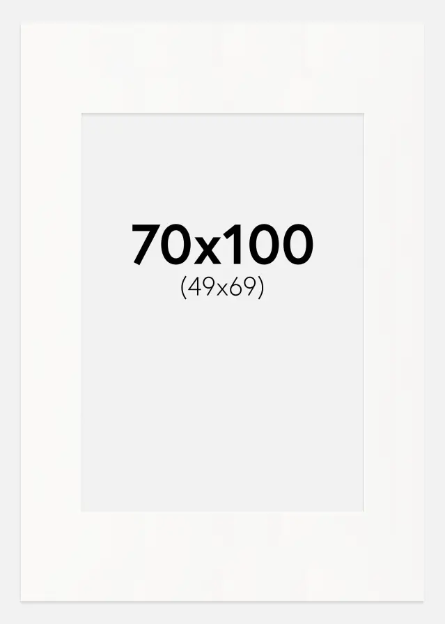 Паспарту Мръсно бяло Бяло ядро 70x100 cm (49x69)