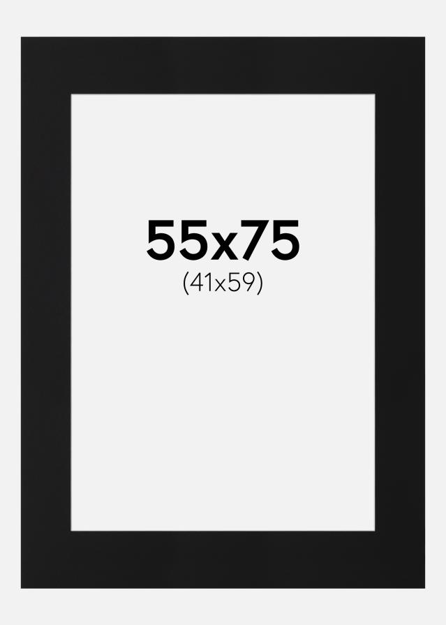 Паспарту Черен Стандарт (Бяло Ядро) 55x75 cm (41x59)