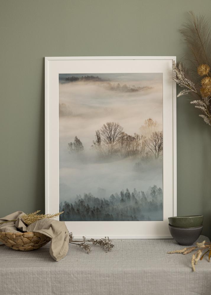 Рамка Kaspar бяло 50x70 cm - Паспарту бяло 16x24 inches