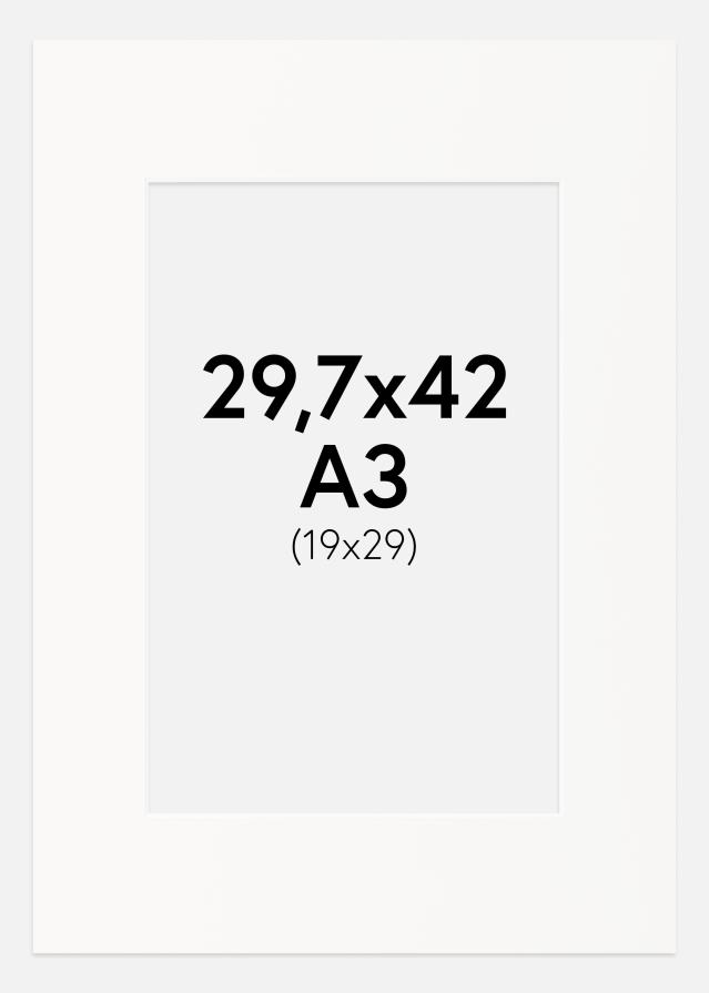 Паспарту Мръсно бяло Бяло ядро 29,7x42 cm (19x29)