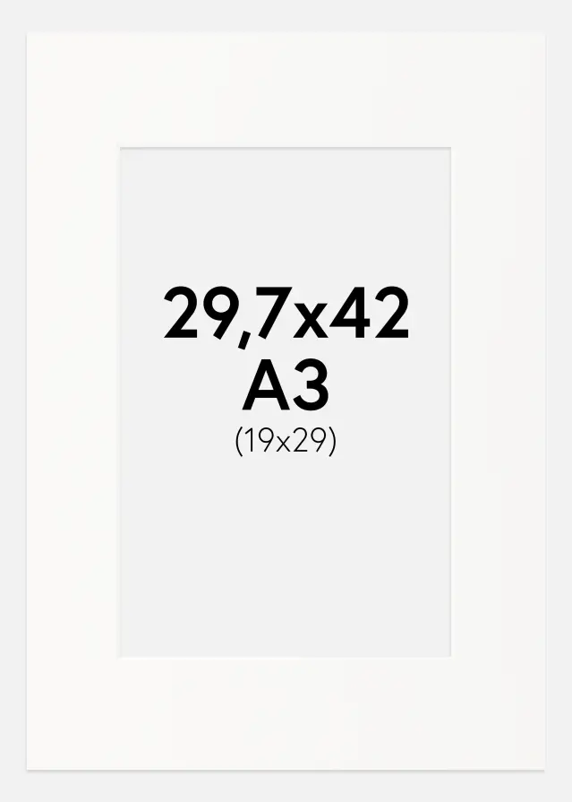 Паспарту Мръсно бяло Бяло ядро 29,7x42 cm (19x29)