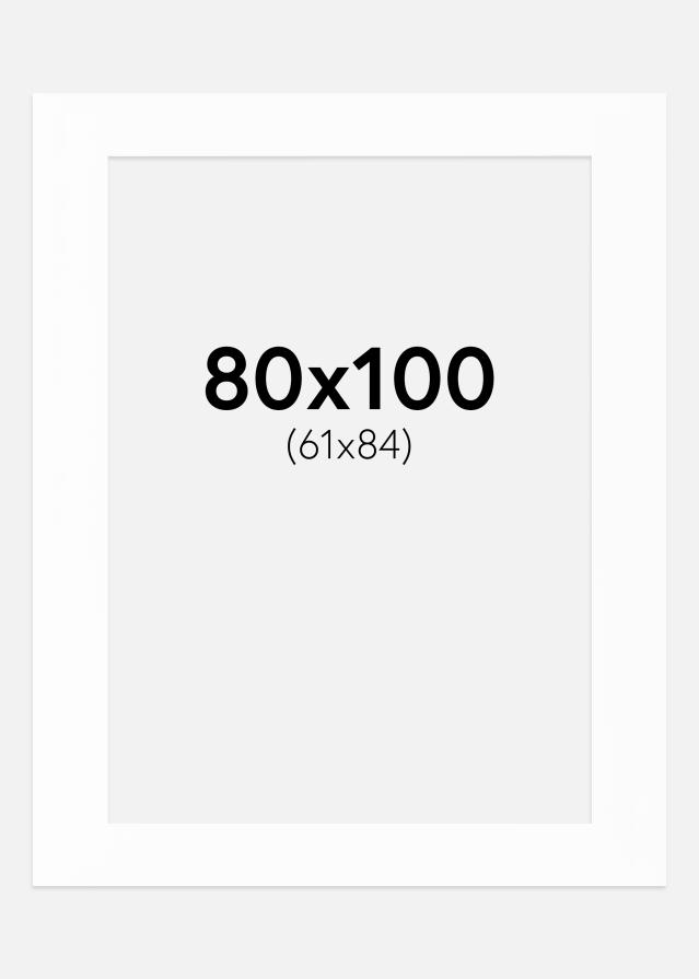 Паспарту бяло Бяло ядро 80x100 cm (61x84)