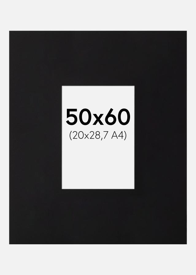 Паспарту XXL Черно Бяло ядро 50x60 cm (20x28,7)