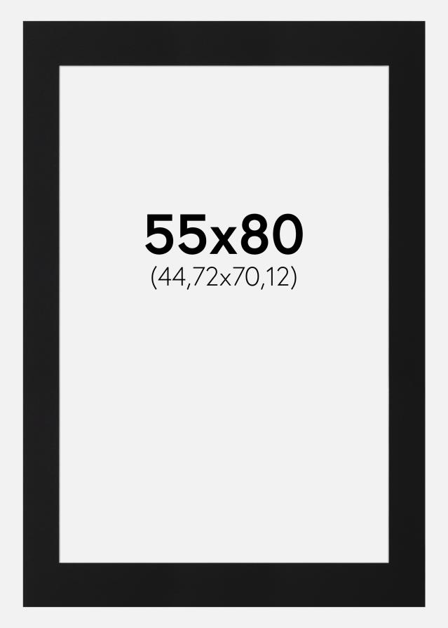 Паспарту Черен Стандарт (Бяло Ядро) 55x80 cm (44,72x70,12)