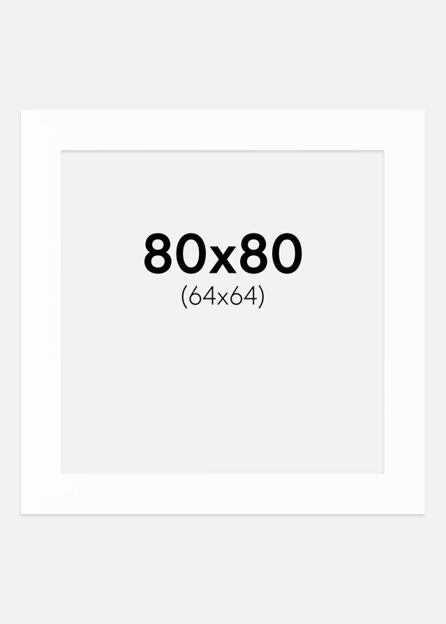 Паспарту бяло Бяло ядро 80x80 cm (64x64)