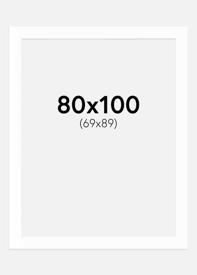 Паспарту бяло Бяло ядро 80x100 cm (69x89)