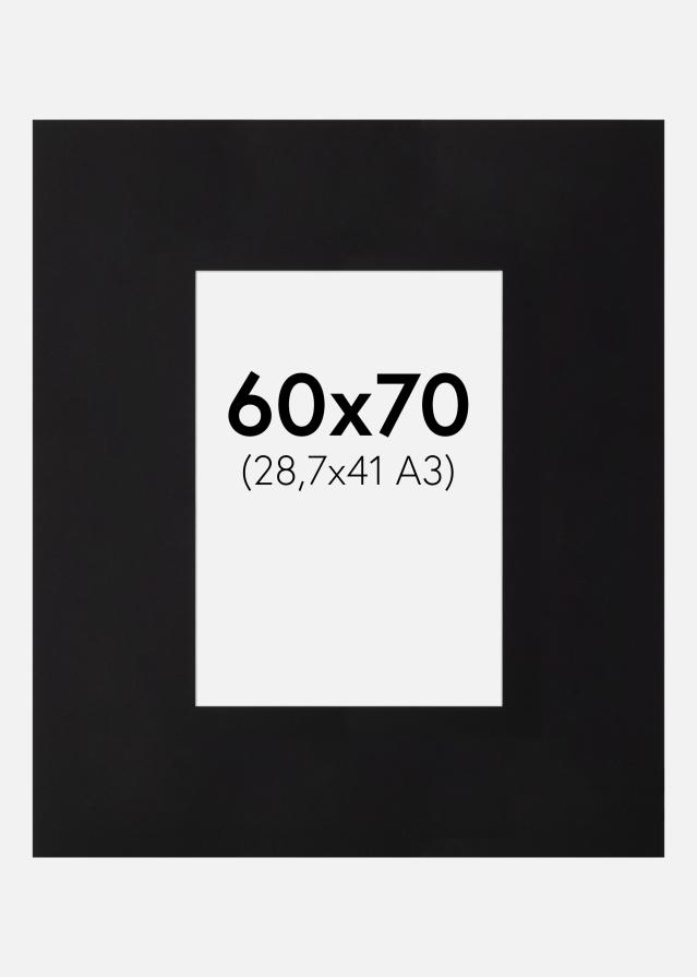 Паспарту XXL Черно Бяло ядро 60x70 cm (28,7x41)