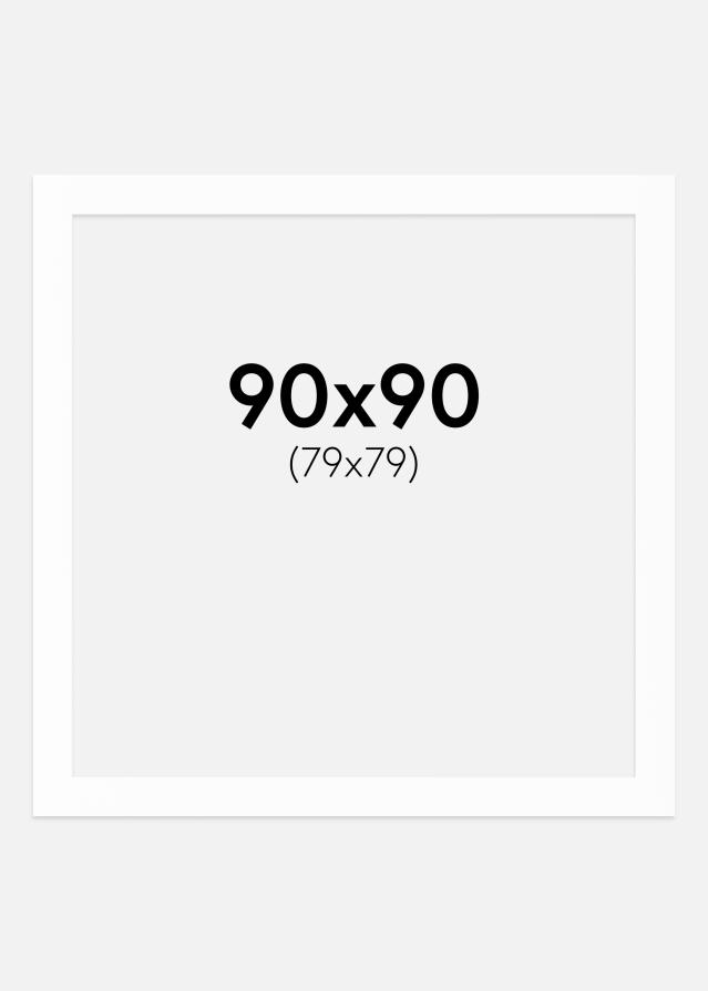 Паспарту бяло Бяло ядро 90x90 cm (79x79)