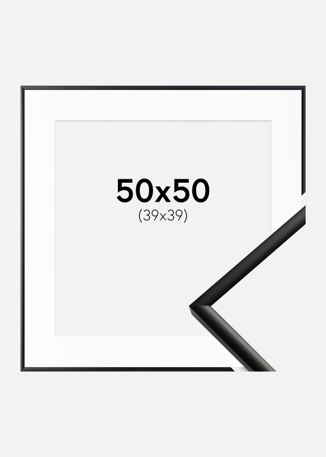 Рамка New Lifestyle Матово черно 50x50 cm - Паспарту бяло 40x40 cm