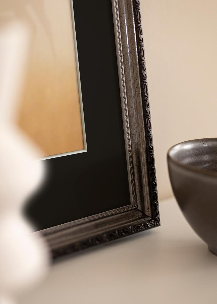 Рамка Abisko Сребро 30x40 cm - Паспарту Черно 18x27 cm