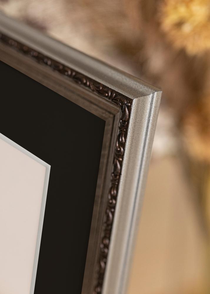 Рамка Abisko Сребро 30x40 cm - Паспарту Черно 18x27 cm