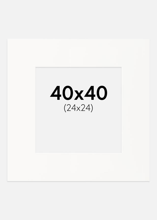 Паспарту Мръсно бяло Бяло ядро 40x40 cm (24x24)