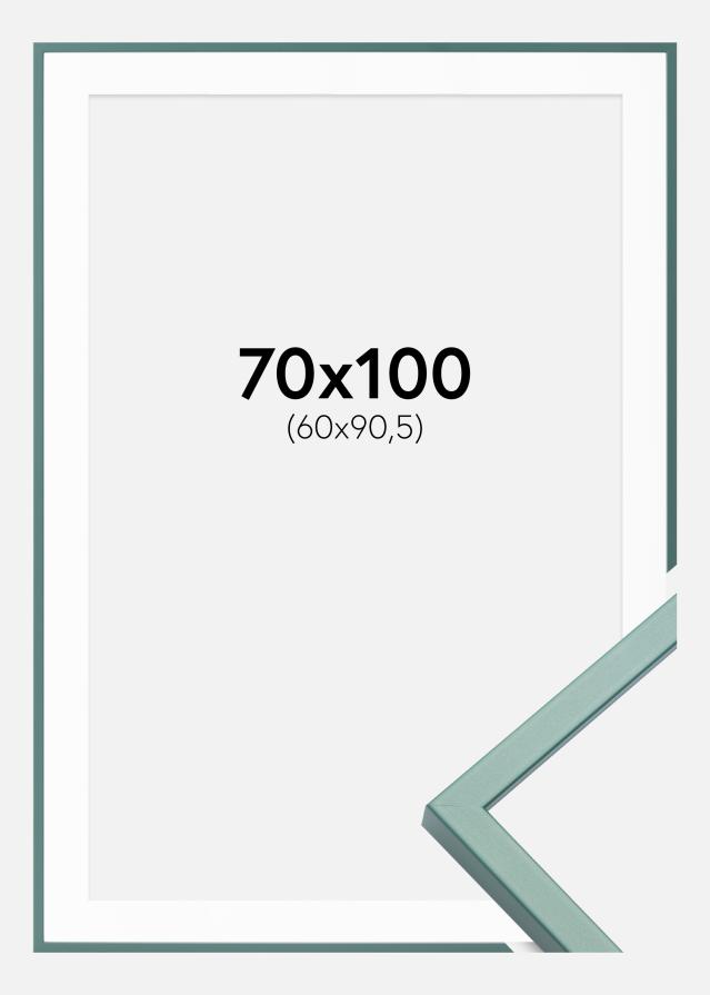 Рамка E-Line Зелено 70x100 cm - Паспарту бяло 61x91,5 cm