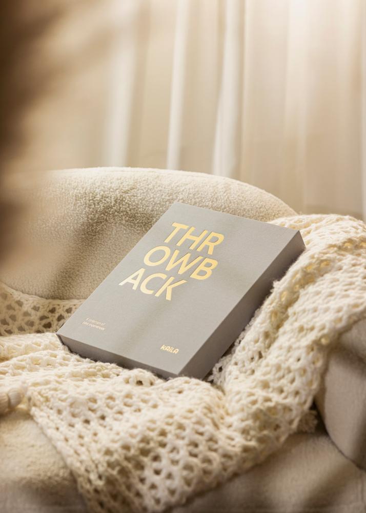 KAILA THROWBACK Grey - Coffee Table Photo Album (60 Черни Страници / 30 листа)