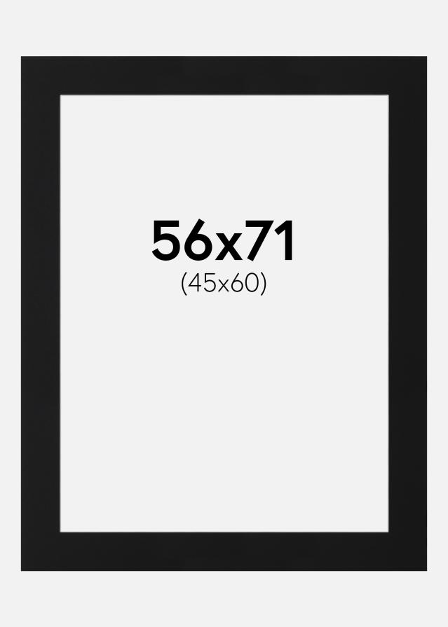 Паспарту Черен Стандарт (Бяло Ядро) 56x71 cm (45x60)