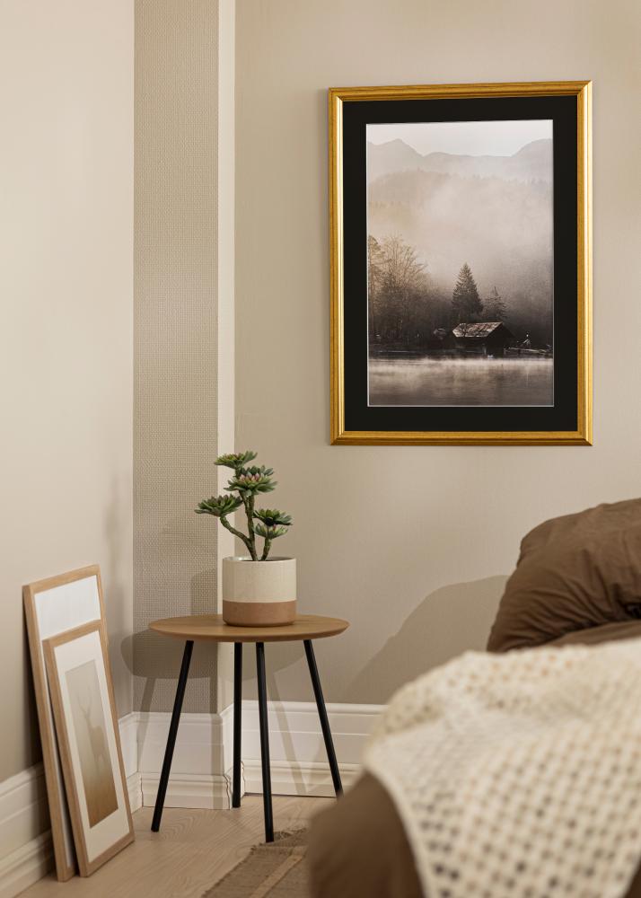 Рамка Västkusten Златно 40x100 cm - Паспарту Черно 30x90 cm