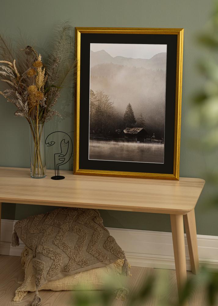 Рамка Västkusten Златно 40x100 cm - Паспарту Черно 30x90 cm