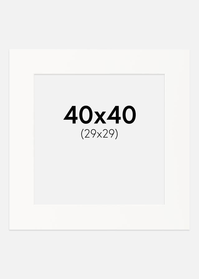 Паспарту Мръсно бяло Бяло ядро 40x40 cm (29x29)