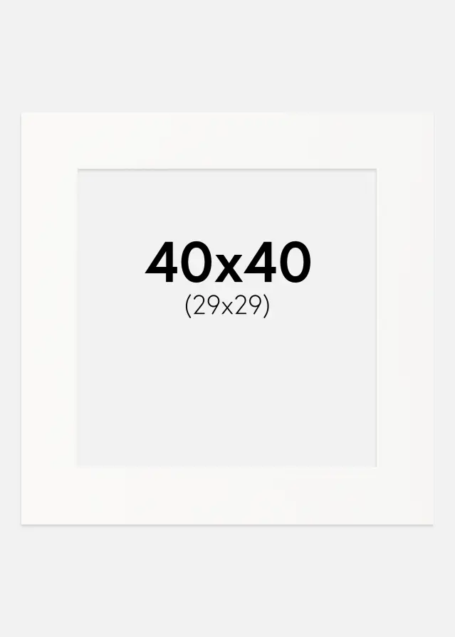 Паспарту Мръсно бяло Бяло ядро 40x40 cm (29x29)