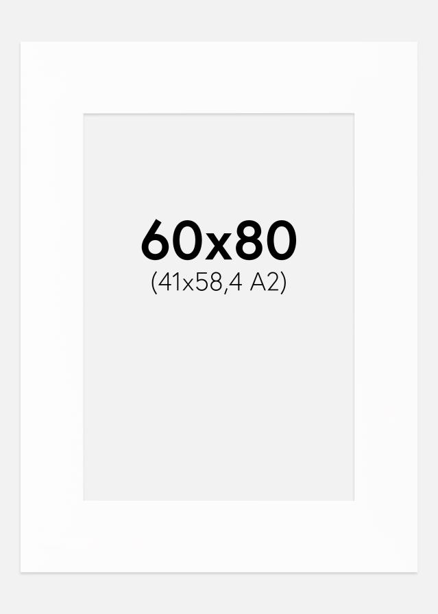 Паспарту XL бяло Бяло ядро 60x80 cm (41x58,4 - A2)