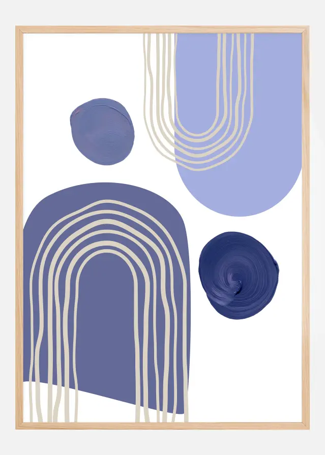 Boho Purple Arches Постер