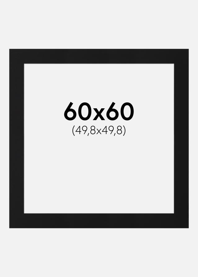Паспарту Черен Стандарт (Бяло Ядро) 60x60 cm (49,8x49,8)