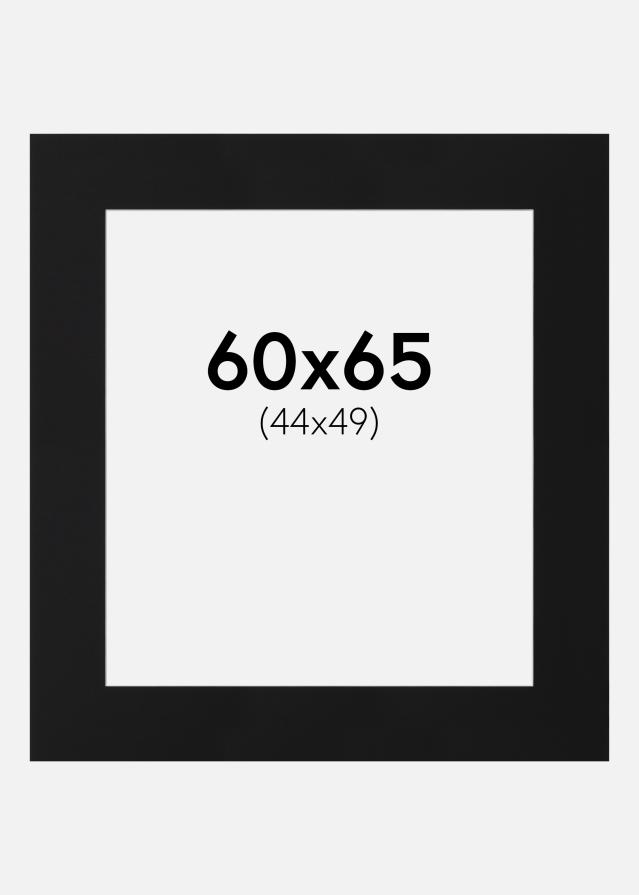 Паспарту Черен Стандарт (Бяло Ядро) 60x65 cm (44x49)