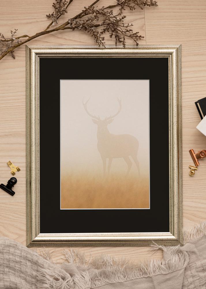 Рамка Västkusten Сребро 70x100 cm - Паспарту Черно 62x93 cm