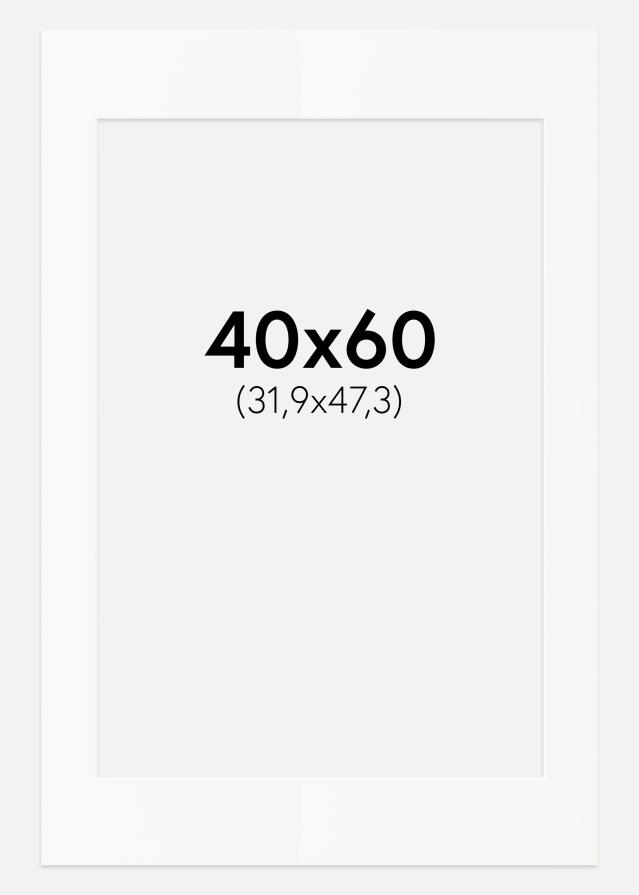 Паспарту Мръсно бяло Бяло ядро 40x60 cm (31,9x47,3 - A3+)