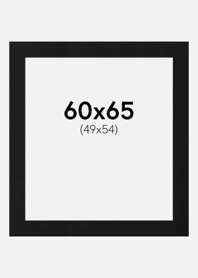 Паспарту Черен Стандарт (Бяло Ядро) 60x65 cm (49x54)