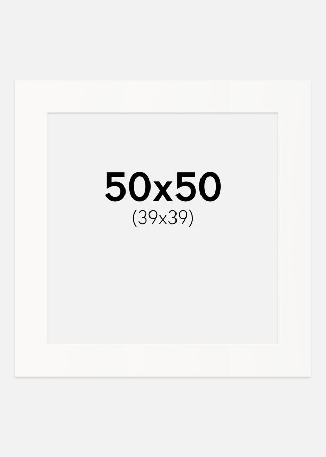 Паспарту Мръсно бяло Бяло ядро 50x50 cm (39x39)