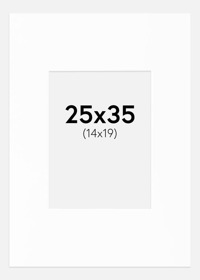 Паспарту XL бяло Бяло ядро 25x35 cm (14x19)